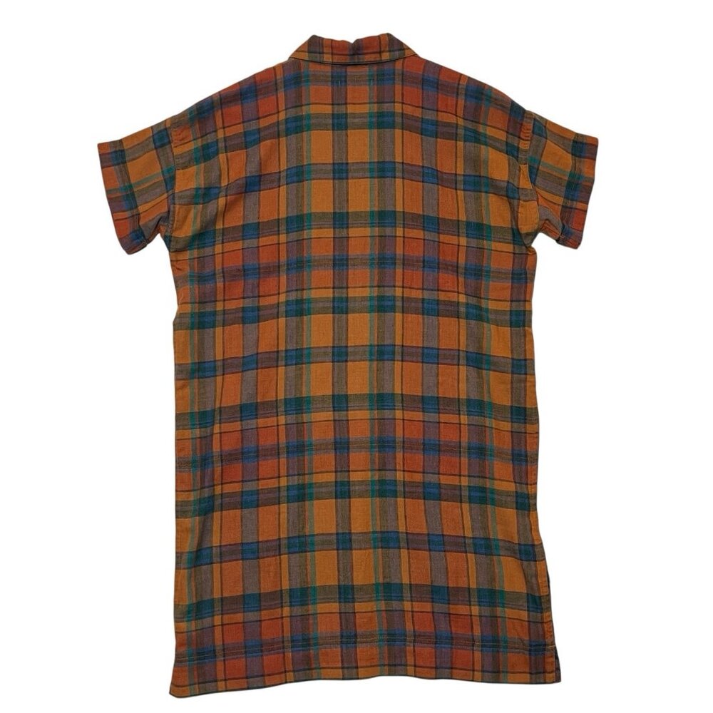 Toad & Co Women Hartland ShirtDress Plaid Flannel Short Sleeve Small size - Picture 2 of 12